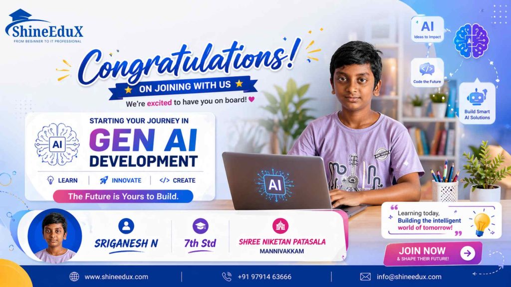 7th Standard Student Learning Generative AI in Chennai | Real Story of Sriganesh